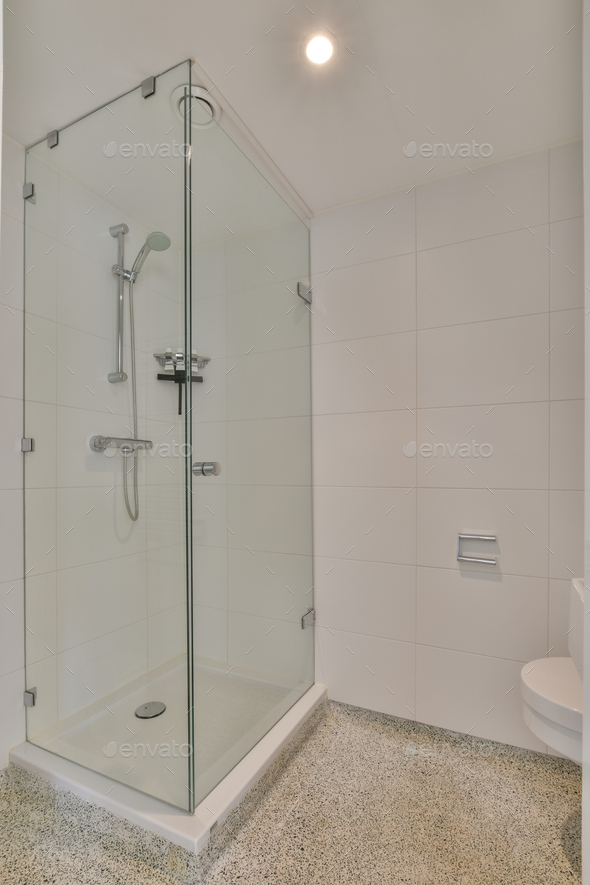 Shower box in modern bathroom Stock Photo by pro_creator PhotoDune